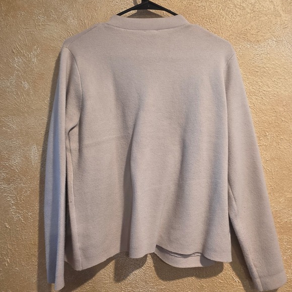 MAX STUDIO Womens Cardigan Sweater Jacket Beige Knit Asymmetrical Button M - Picture 3 of 4